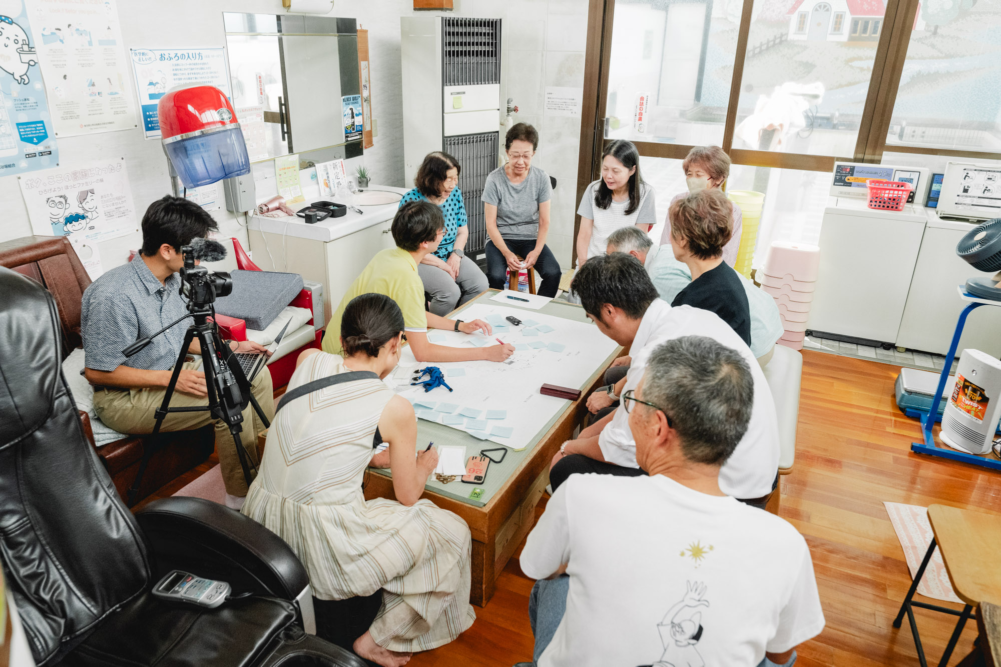 せんとうとまちワークショップでは多くの思い出話に花が咲いた。<br>▶︎平和湯とまちについて